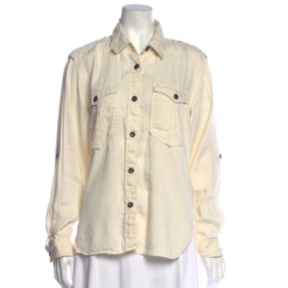 Etoile Isabel Marant Linen/Cupro Safari Blouse - Picture 1 of 3